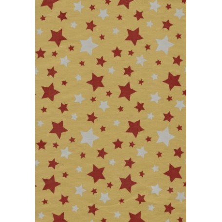 papel de regalo oro estrellas