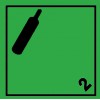 Etiqueta ADR gases clase 2 verde negro