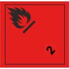 Etiqueta ADR gases clase 2 rojo negro