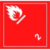 Etiqueta ADR gases clase 2 rojo blanco